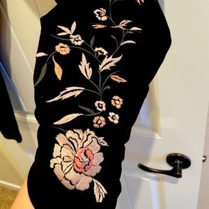 Torrid Embroidered Black Leggings